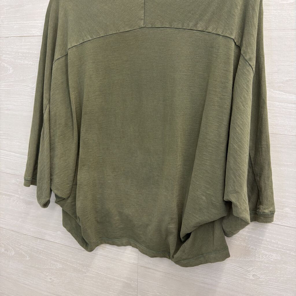 Aerie Green Short Sleeve Slouchy Top Extra Small