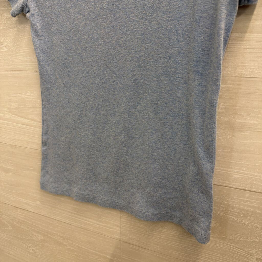 Tommy Hilfiger Blue V Neck Short Sleeve Top Small