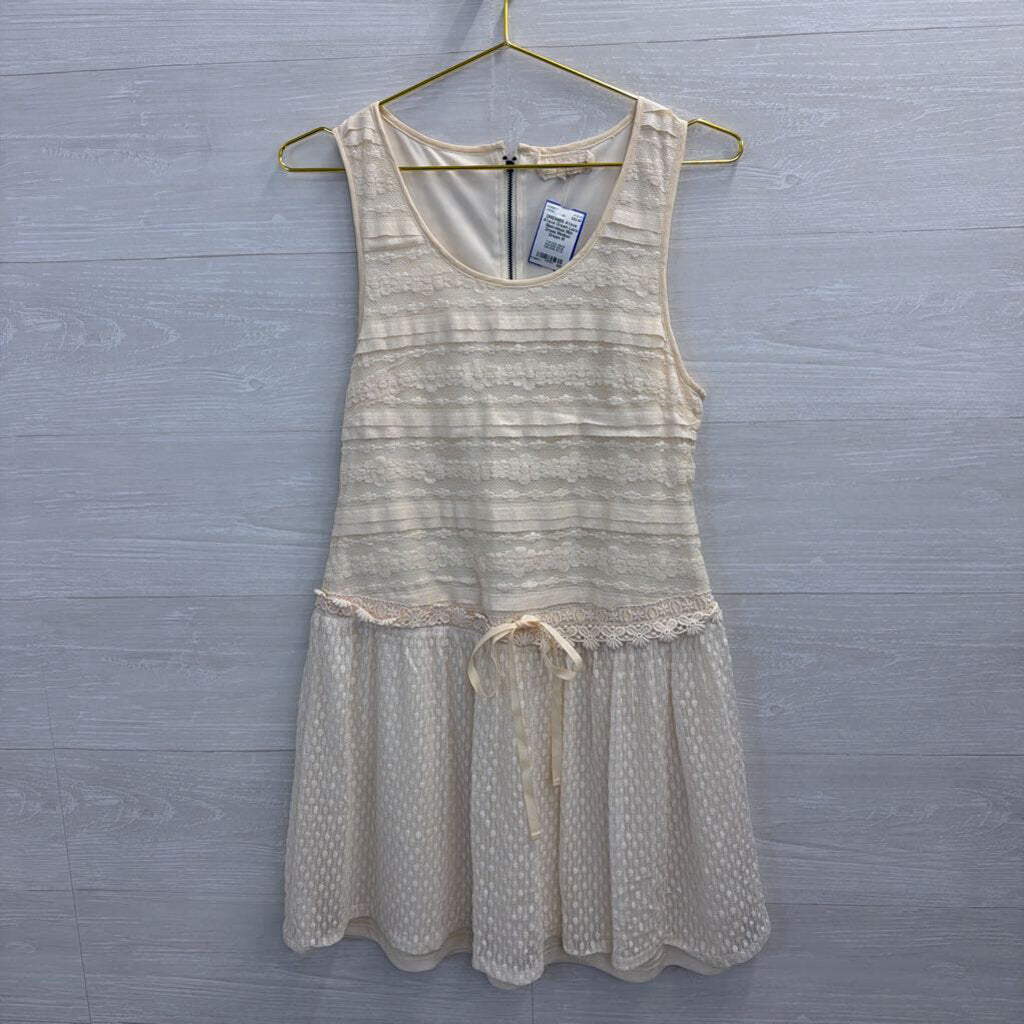 A'reve Cream Lace Sleeveless Mini Dress Medium
