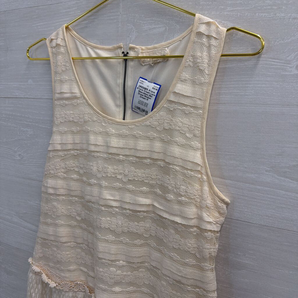 A'reve Cream Lace Sleeveless Mini Dress Medium