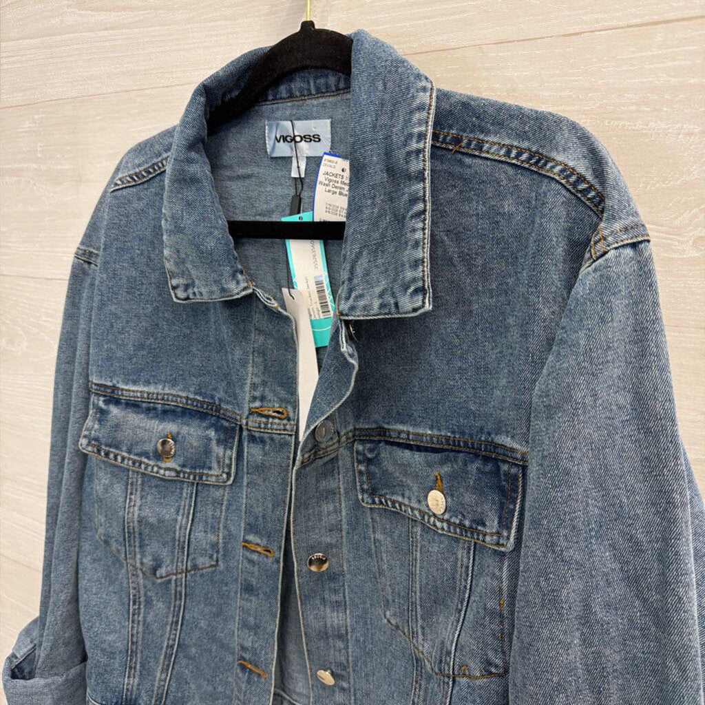 Vigoss Medium Wash Denim Jacket Large