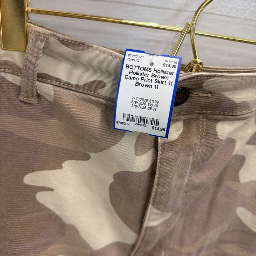 Hollister Brown Camo Print Skirt 11