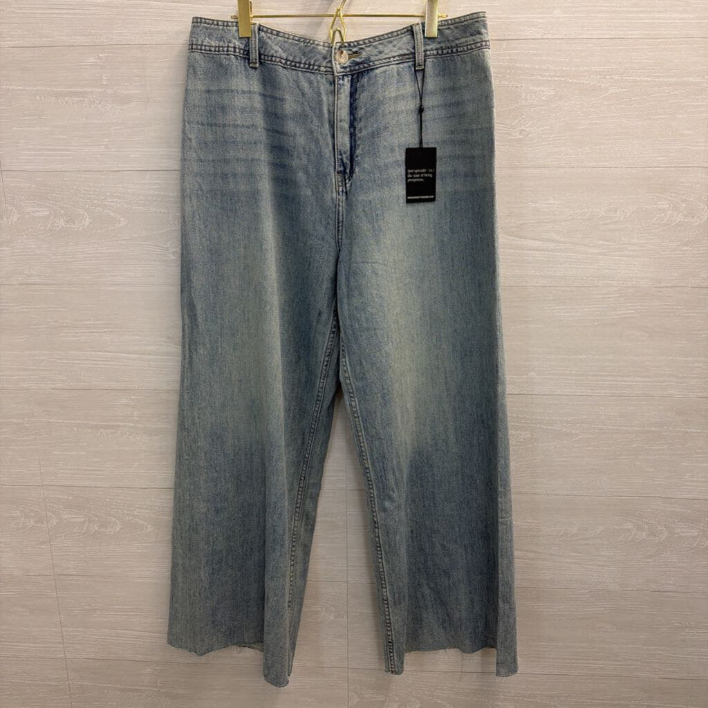 Prosperity Light Wash Wide Leg Denim Jeans 31