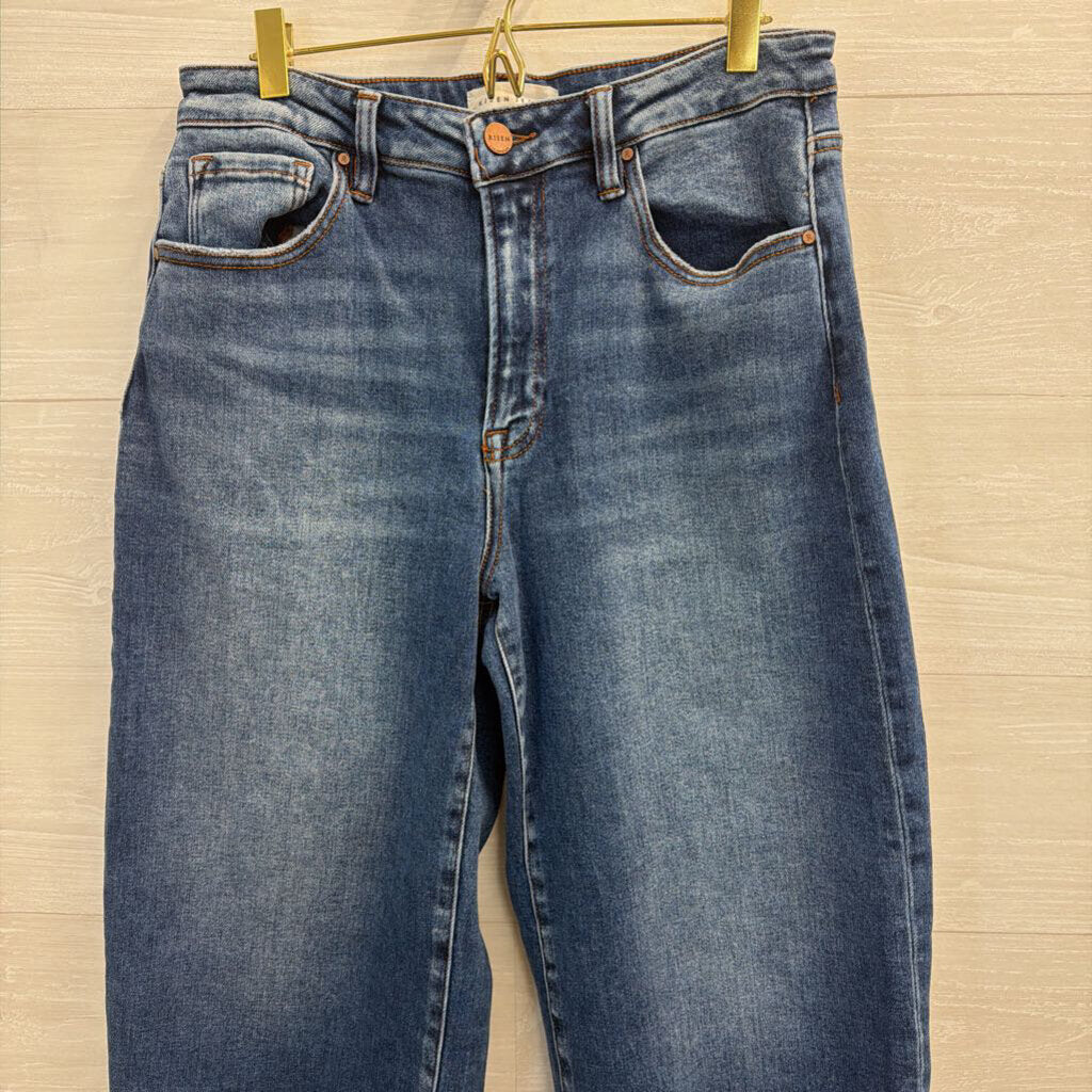 Risen Dark Wash Barrel Leg Jeans 30