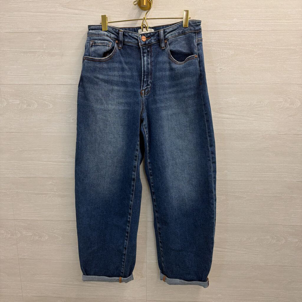 Risen Dark Wash Barrel Leg Jeans 30