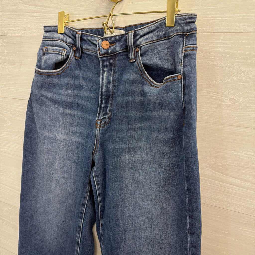 Risen Dark Wash Barrel Leg Jeans 30