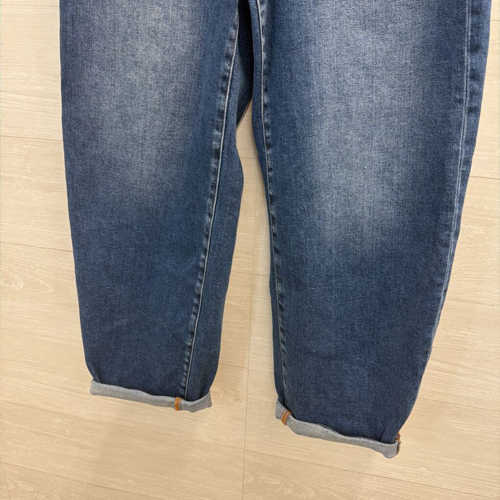 Risen Dark Wash Barrel Leg Jeans 30
