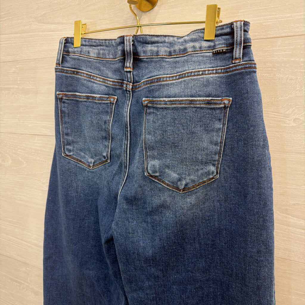 Risen Dark Wash Barrel Leg Jeans 30