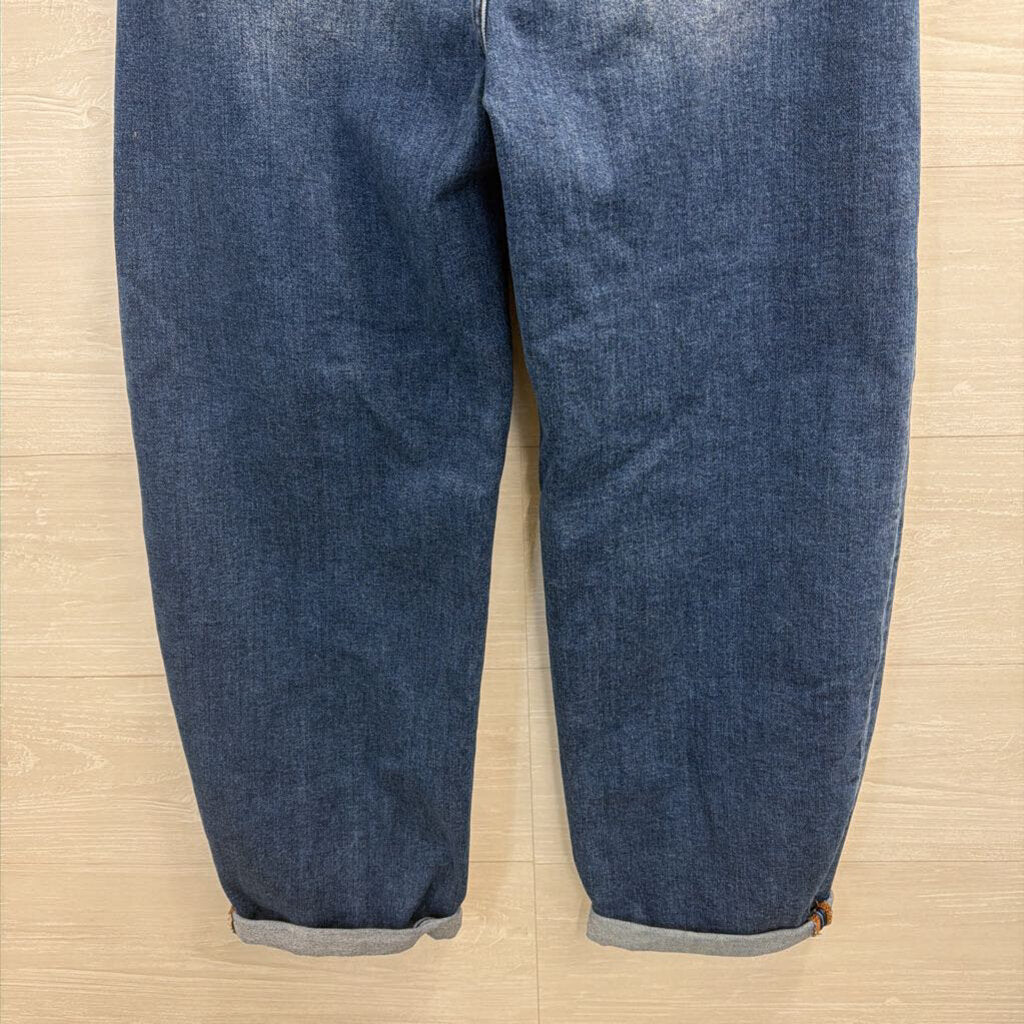 Risen Dark Wash Barrel Leg Jeans 30