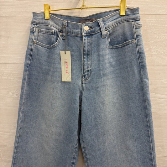 Just USA Light Wash Wide Leg Jeans 31 Petite