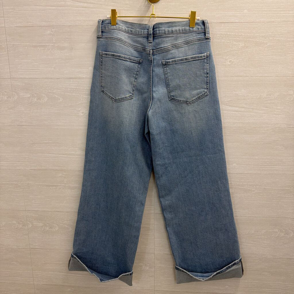 Just USA Light Wash Wide Leg Jeans 31 Petite