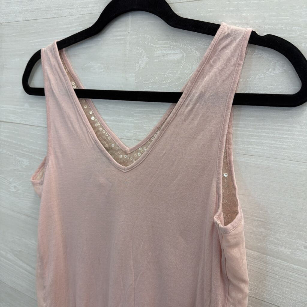 The Limited Pink Sequin Tank Top Extra Small