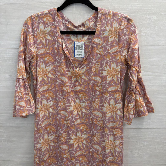 Livro Pink/ Multi Print Long Sleeve Maxi Dress Extra Small