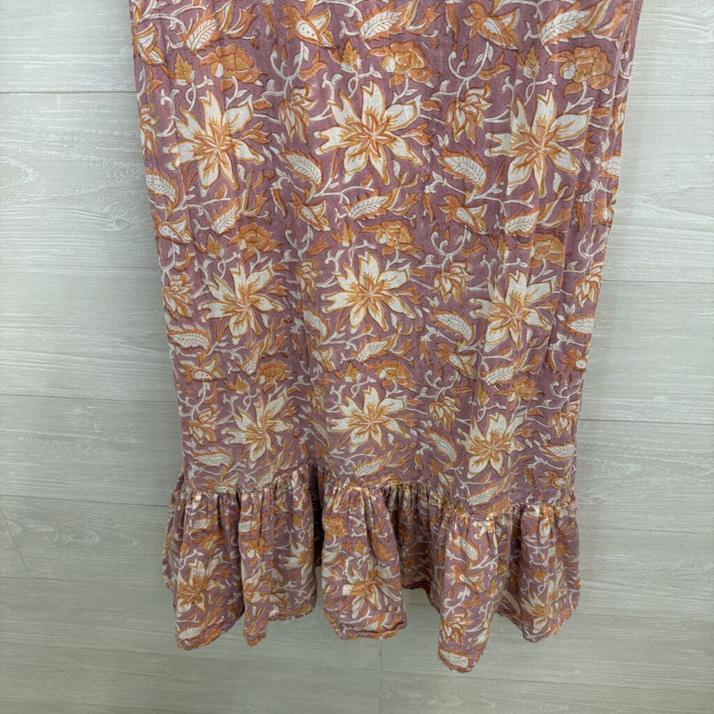 Livro Pink/ Multi Print Long Sleeve Maxi Dress Extra Small