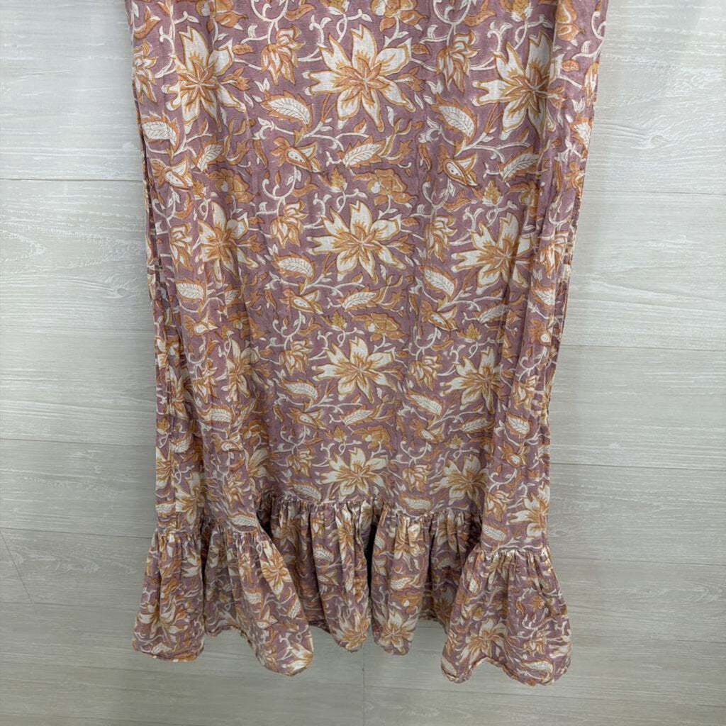 Livro Pink/ Multi Print Long Sleeve Maxi Dress Extra Small