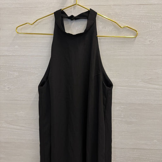 Lulus Black High Neck Lace Hem Dress Extra Small