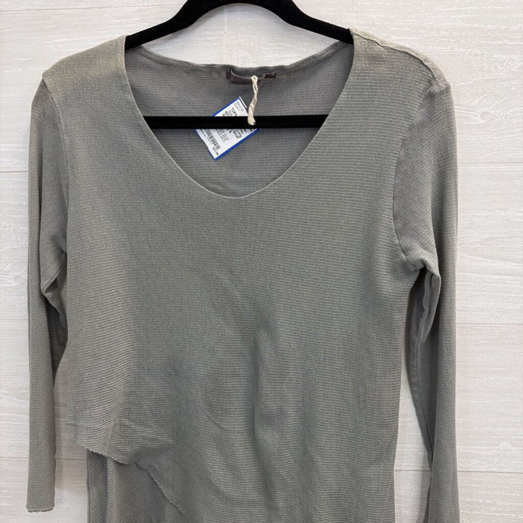 Cut Loose Grey 100% Cotton Long Sleeve Top Small