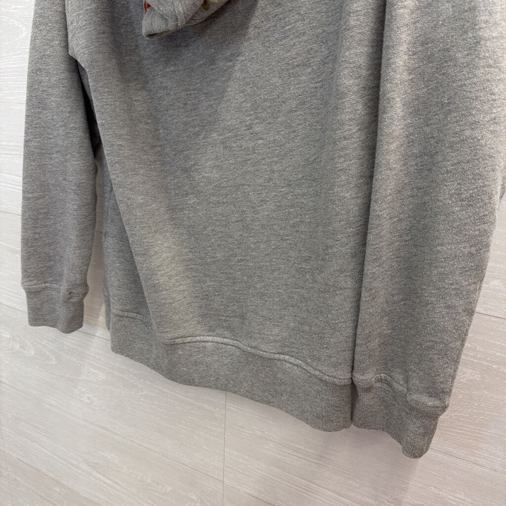 Sundance Grey/ Multi Embroidered Zip Up Hooded Jacket Extra Small