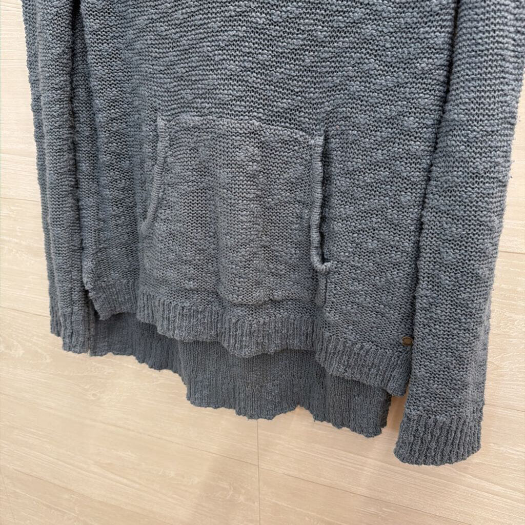 Roxy Blue Knit Long Sleeve Hooded Pullover Extra Small