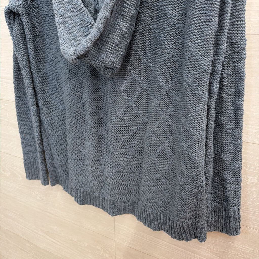 Roxy Blue Knit Long Sleeve Hooded Pullover Extra Small