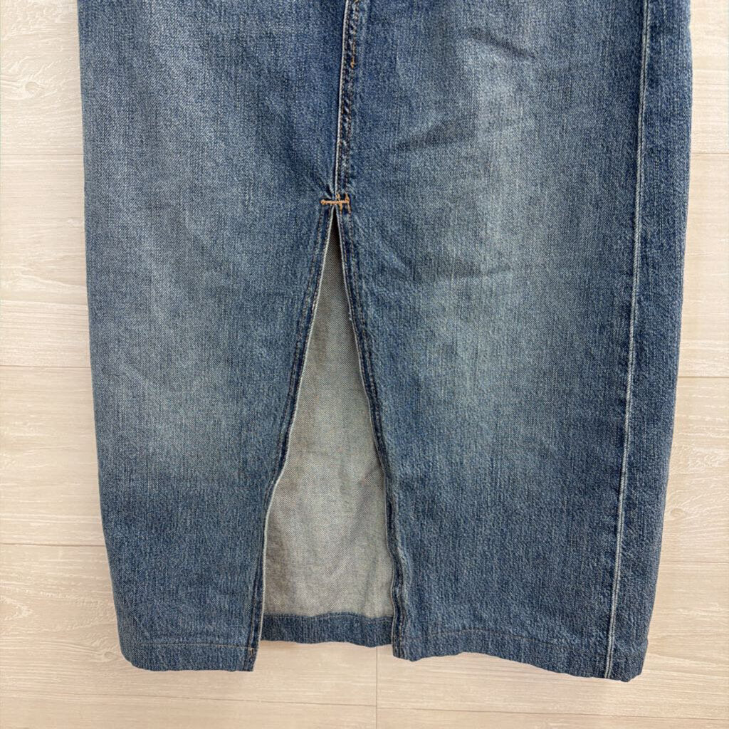 We The Free Medium Wash Denim Maxi Skirt 24