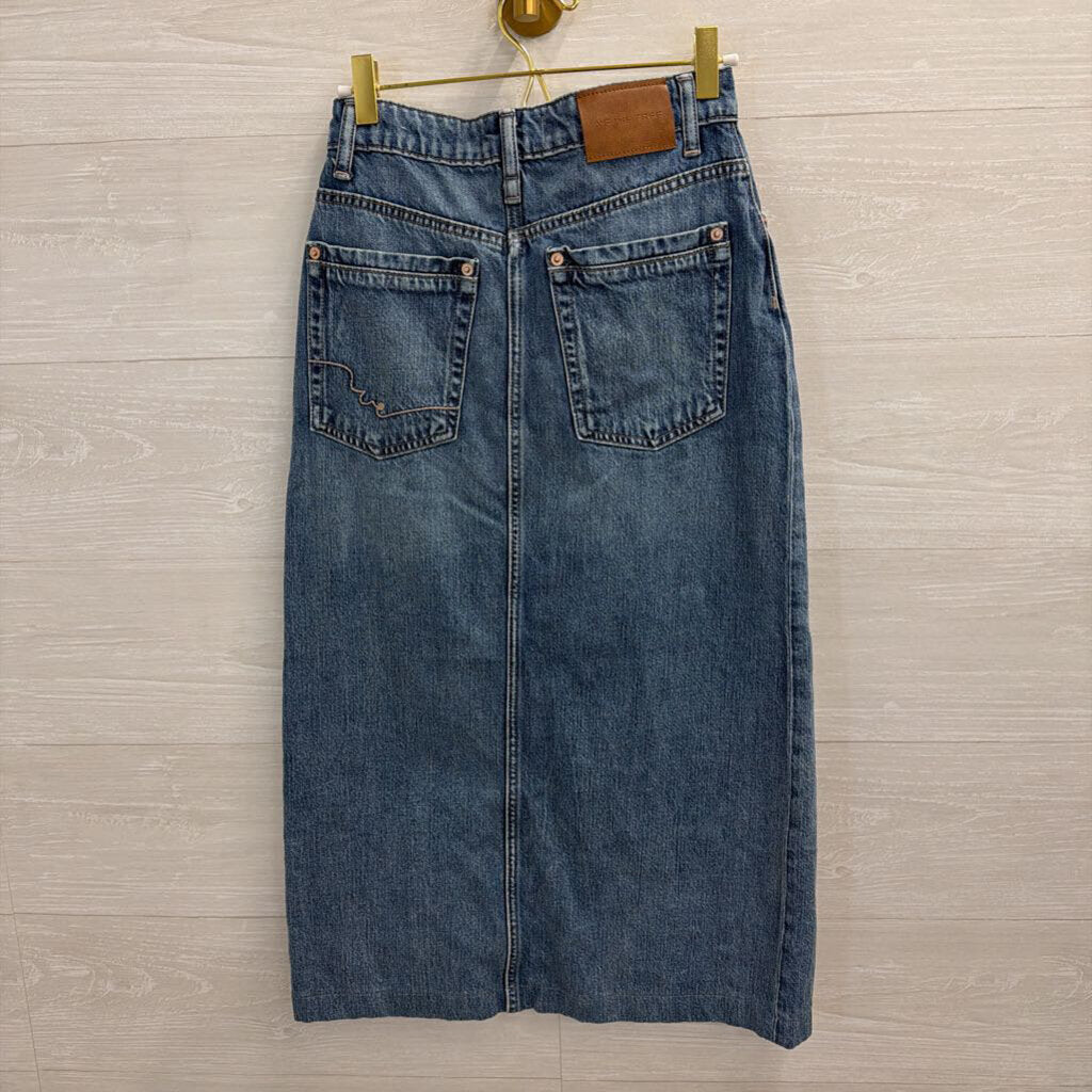 We The Free Medium Wash Denim Maxi Skirt 24