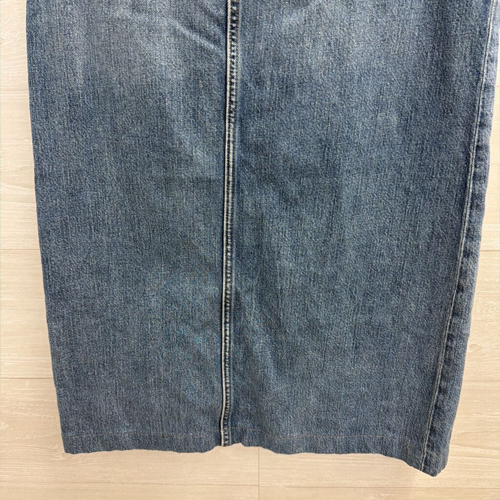 We The Free Medium Wash Denim Maxi Skirt 24