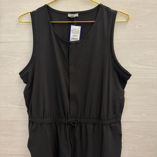 T By Talbots Black Sleeveless Tie Waist Jumpsuit Medium