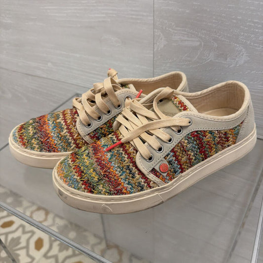 Satorisan Heisei White/ Multi Woven Raffia Sneakers 38
