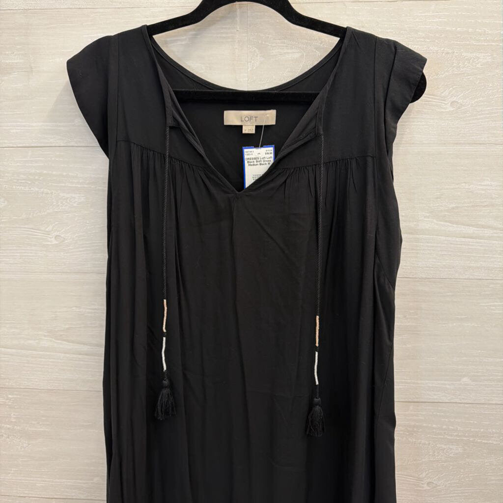 Loft Black Shift Dress Medium