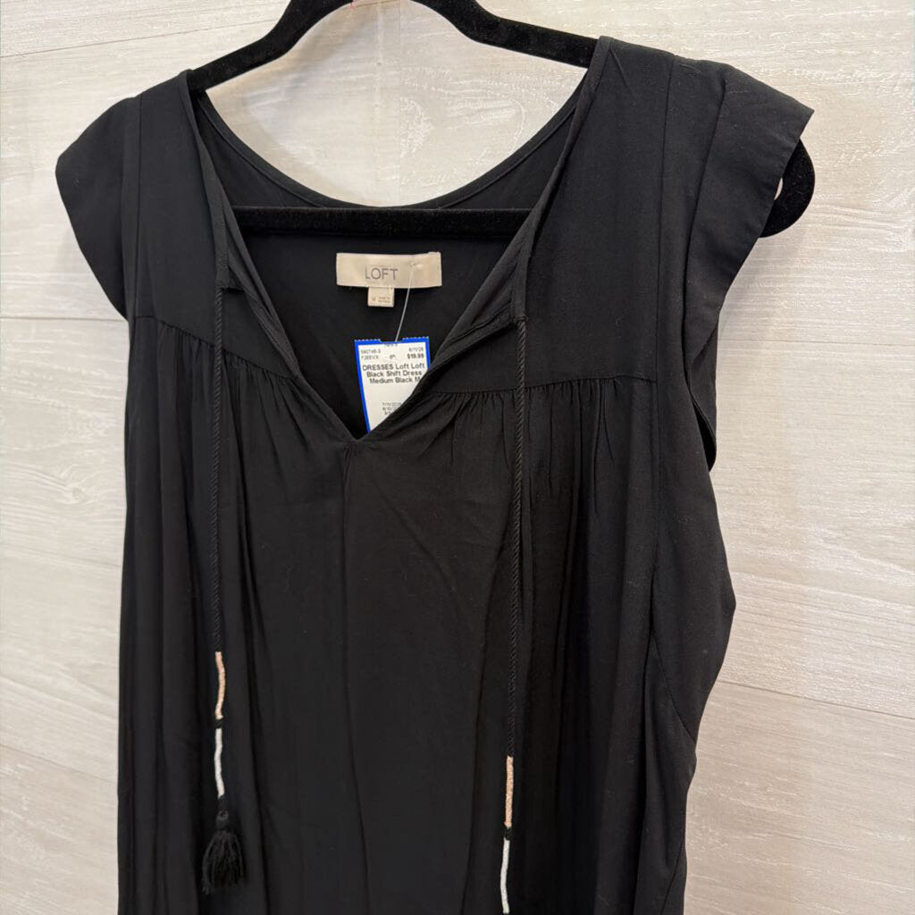 Loft Black Shift Dress Medium