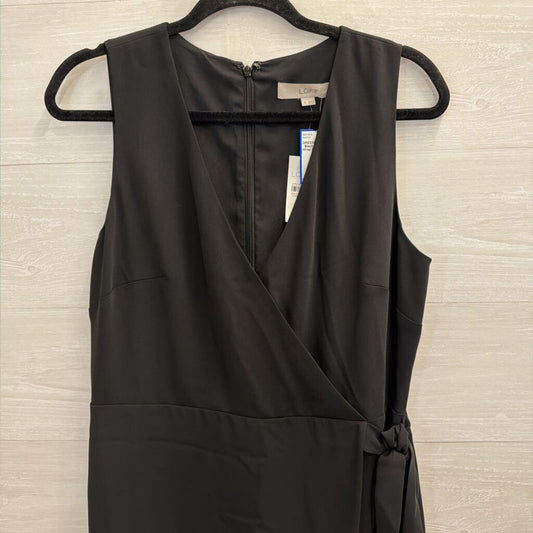 Loft Black Sleeveless Wrap Dress 8