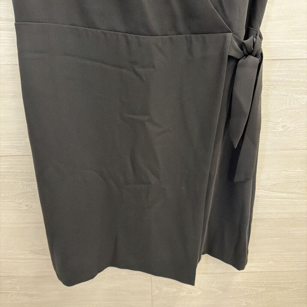 Loft Black Sleeveless Wrap Dress 8