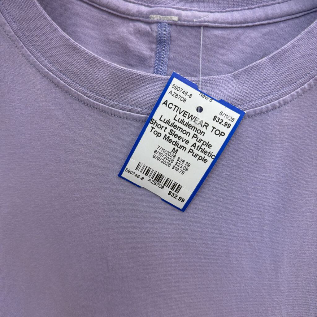 Lululemon Purple Short Sleeve Athletic Top Medium