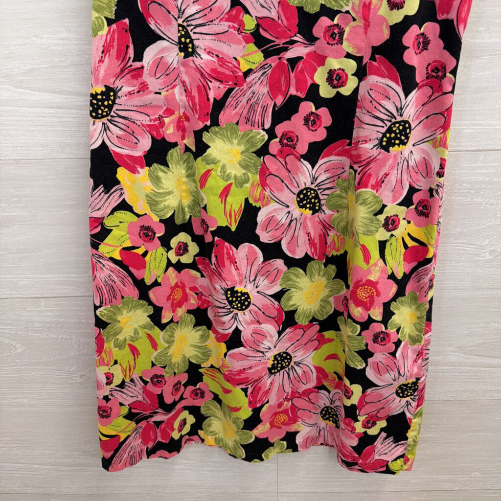 Lily Black/ Multi Bright Print Sleeveless Dress Small