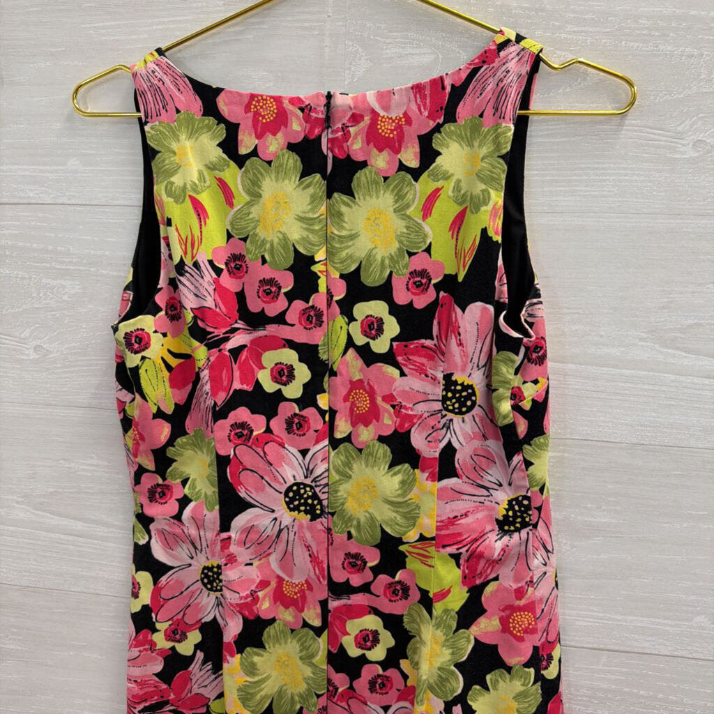Lily Black/ Multi Bright Print Sleeveless Dress Small