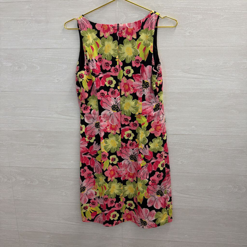 Lily Black/ Multi Bright Print Sleeveless Dress Small