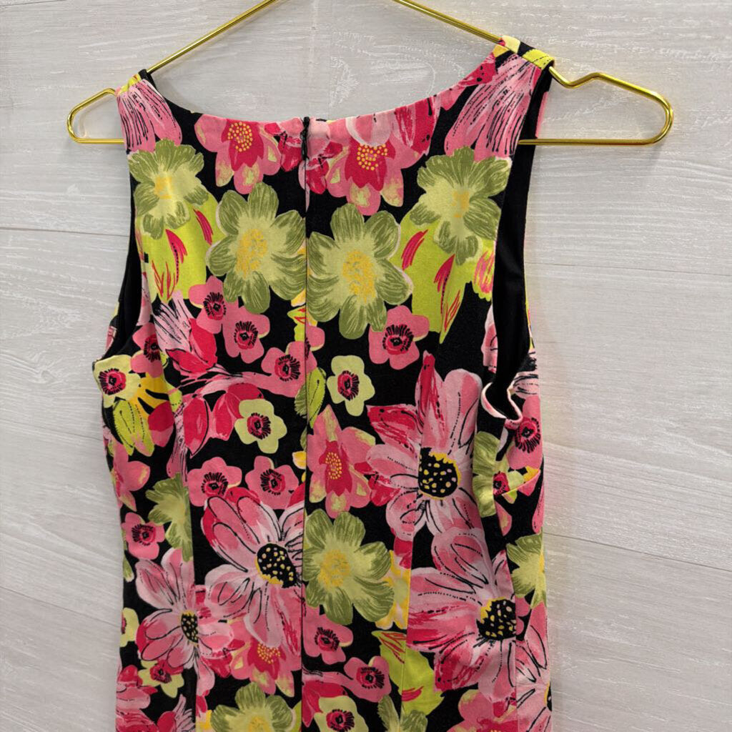 Lily Black/ Multi Bright Print Sleeveless Dress Small