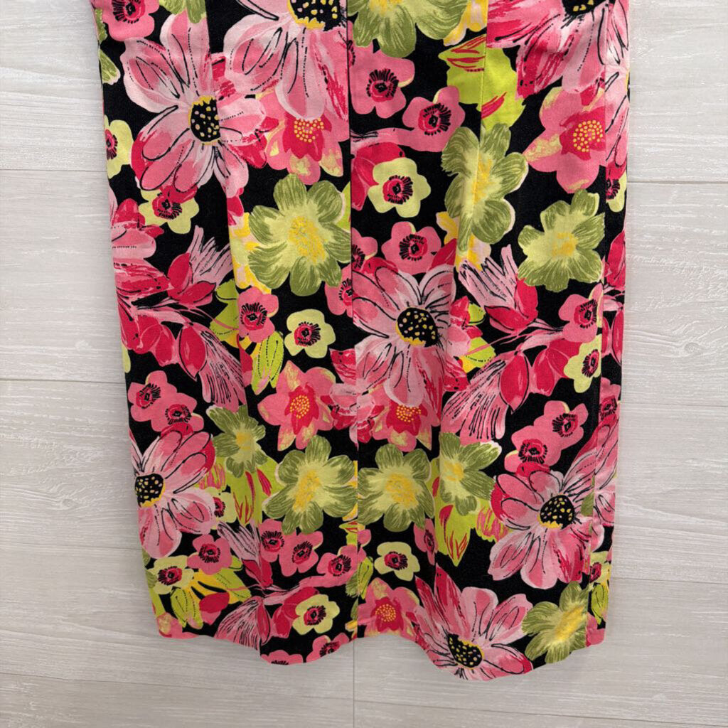 Lily Black/ Multi Bright Print Sleeveless Dress Small