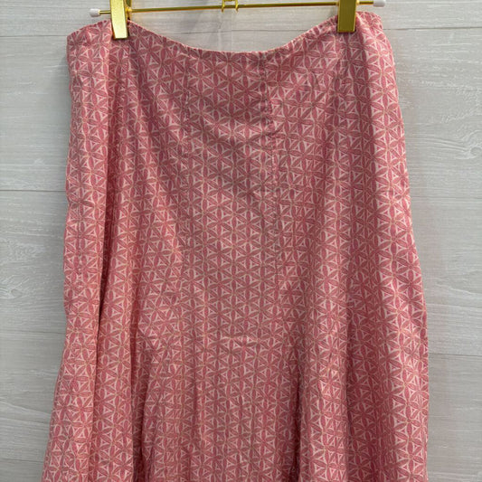 Gap Pink/ Red Print Midi Skirt 8