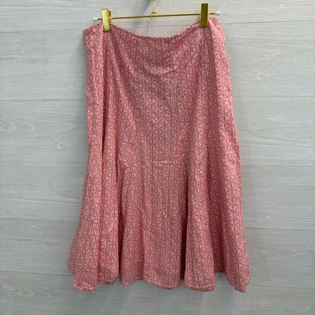 Gap Pink/ Red Print Midi Skirt 8