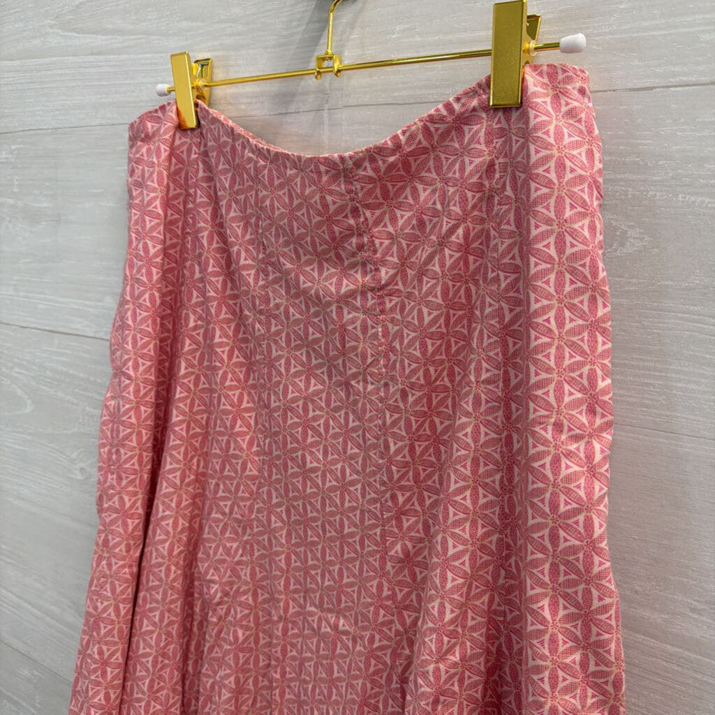 Gap Pink/ Red Print Midi Skirt 8