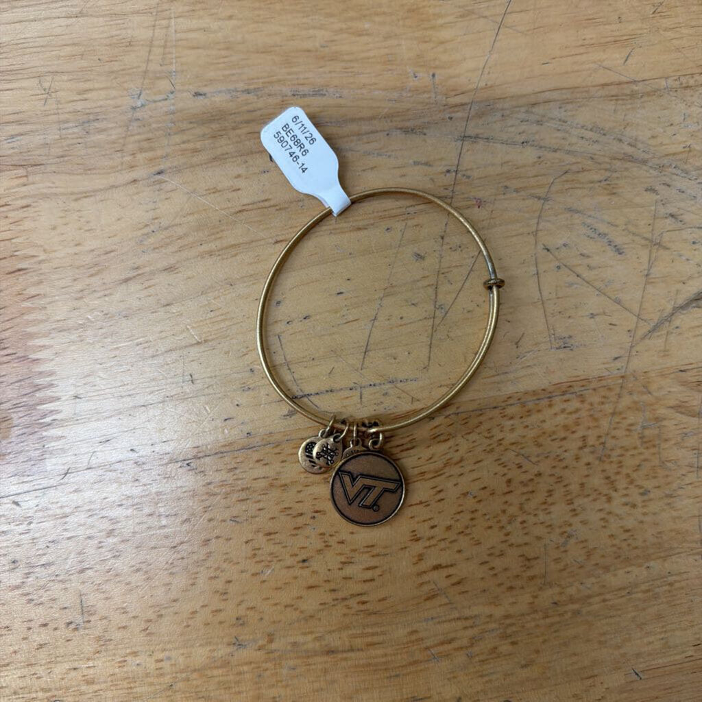Alex and Ani Gold Virginia Tech Charm Bracelet