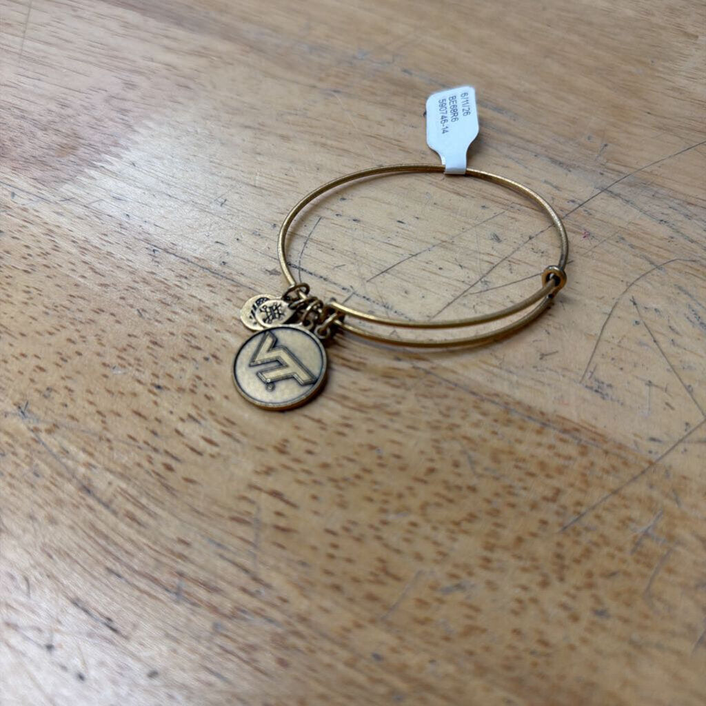 Alex and Ani Gold Virginia Tech Charm Bracelet