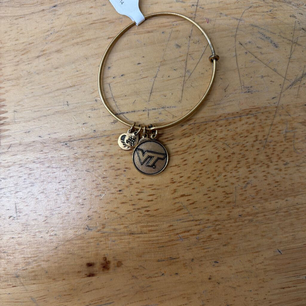 Alex and Ani Gold Virginia Tech Charm Bracelet