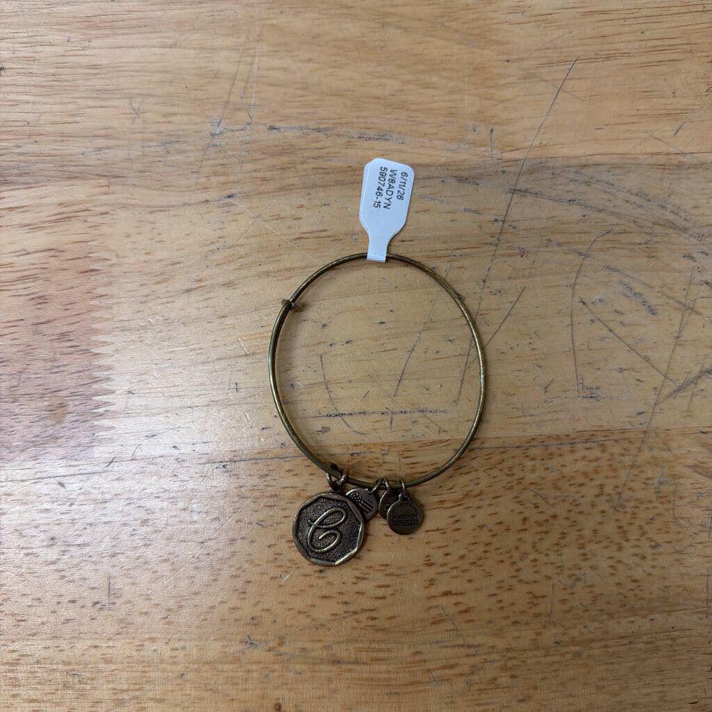 Alex and Ani Gold Letter C Charm Bracelet