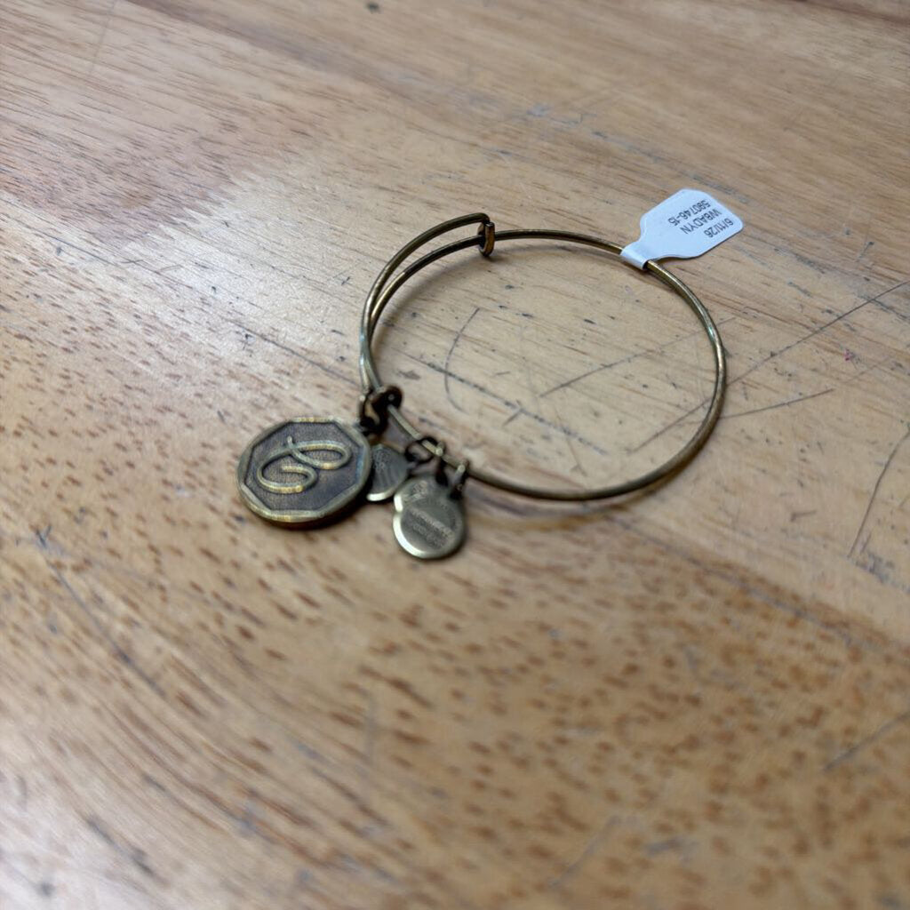 Alex and Ani Gold Letter C Charm Bracelet