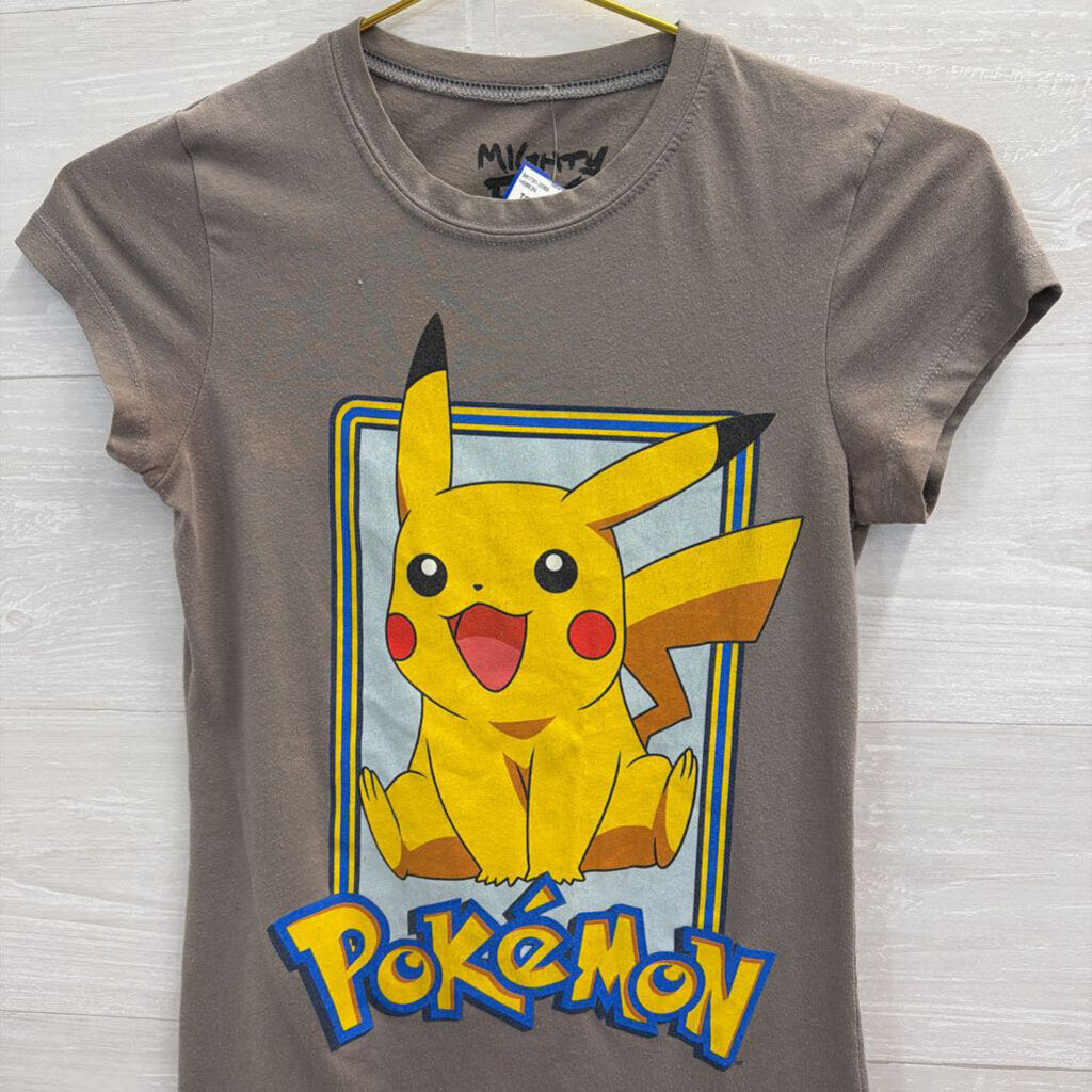 Grey/ Yellow Pokemon Short Sleeve Graphic Tee Medium