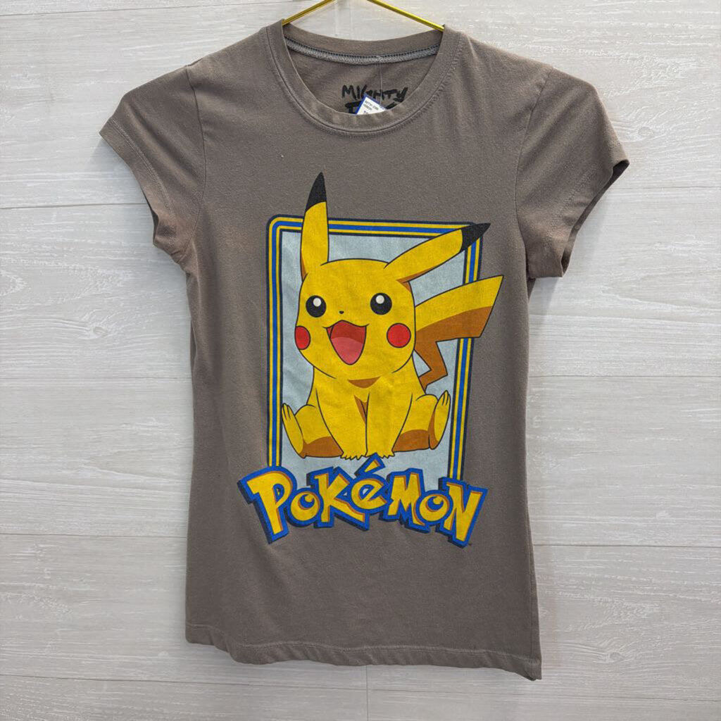 Grey/ Yellow Pokemon Short Sleeve Graphic Tee Medium