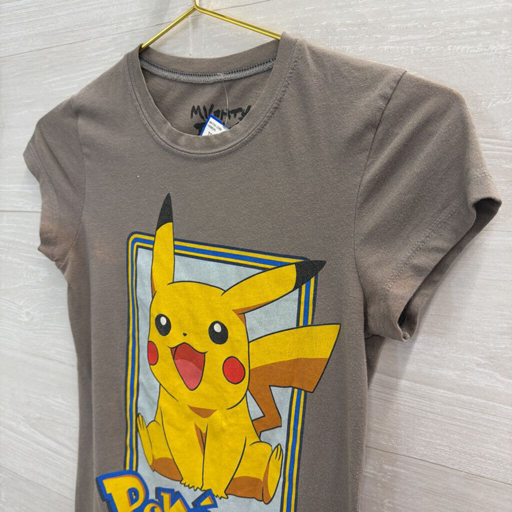 Grey/ Yellow Pokemon Short Sleeve Graphic Tee Medium